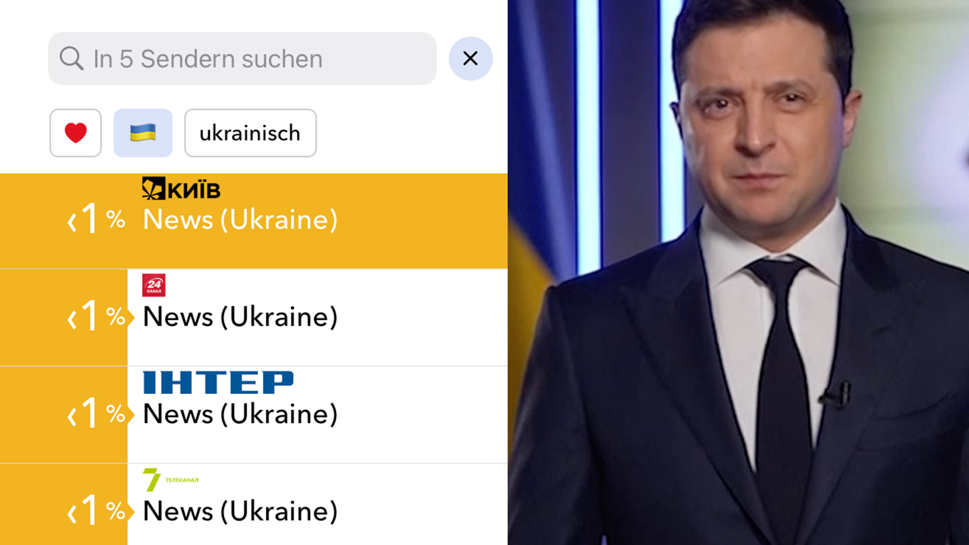 Ukrainische Sender in Deutschland streamen